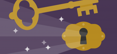 keys on purple background