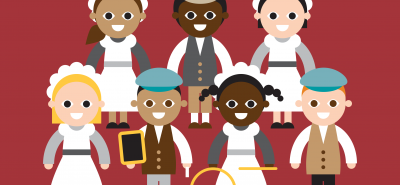 Graphic showing many Victorian children
