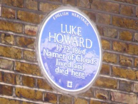 Photograph of the Luke Howard blue plaque