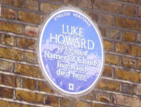 Photograph of the Luke Howard blue plaque