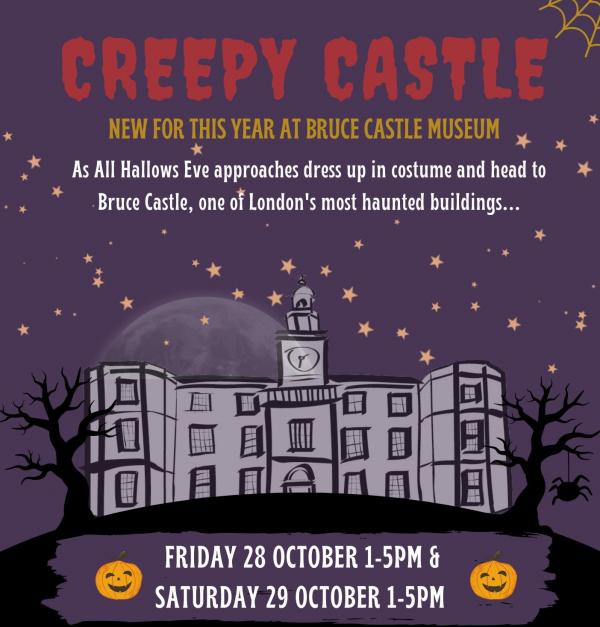 Poster for the Creepy Castle event at the museum