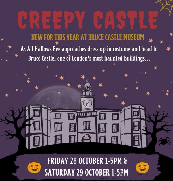 Poster for the Creepy Castle event at the museum