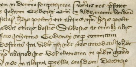 Bruce Castle manorial document showing John Gedney's name
