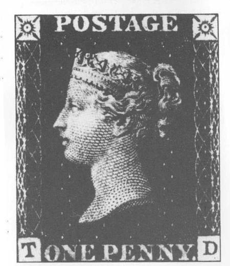 Penny black postage stamp