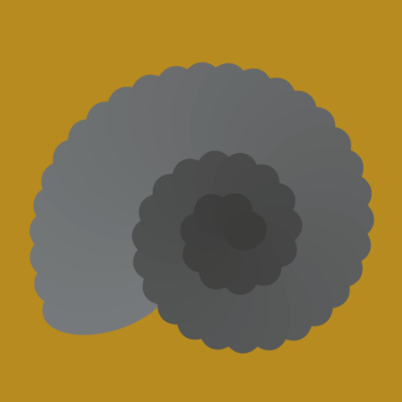 fossil on yellow background
