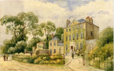 painting of downhills house from 1884