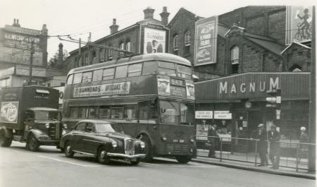 trolley bus on tottenham high road in 1961