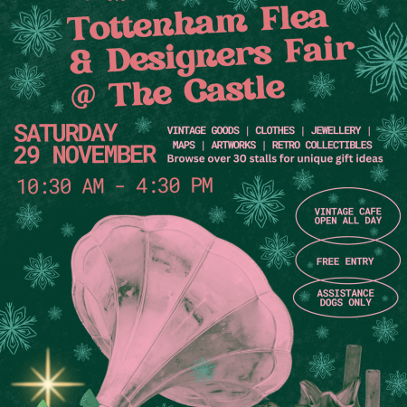 Poster advertising vintage fair at Bruce Castle