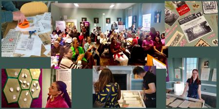 collage of engagement photos