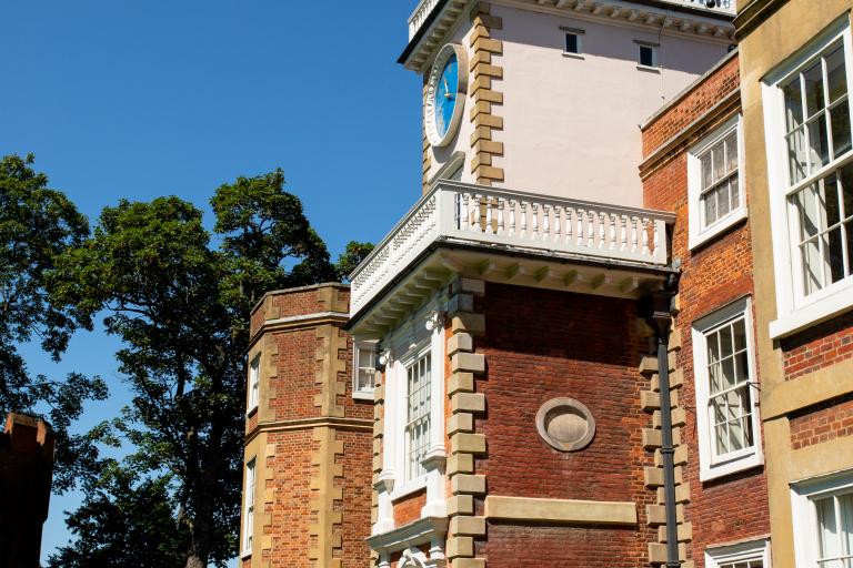 Side view of the main Bruce Castle entrance