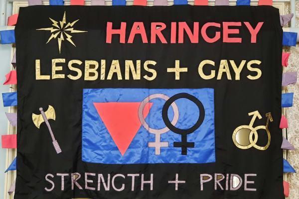 Haringey Lesbians & Gays Banner for pride month 2023