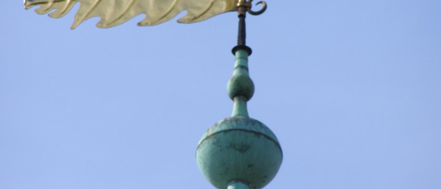 Photo of the weathervane from the top of Bruce Castle