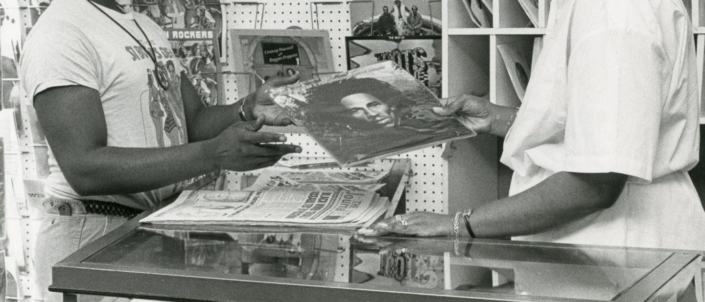 someone buying a record 