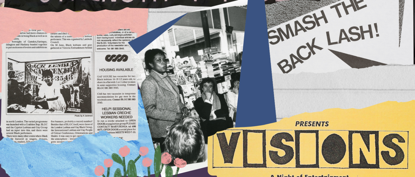 collage of LGBTQ+ archive material