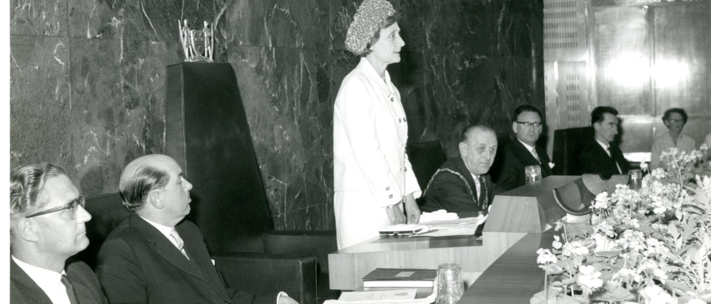 joyce butler at the inaugural meeting of Haringey Council