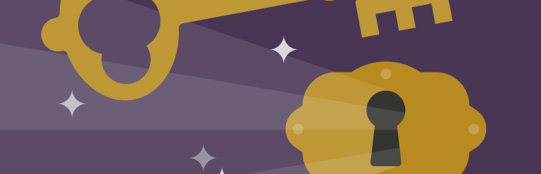 keys on purple background