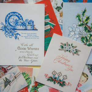 Vintage Christmas cards.