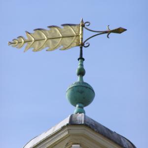 Photo of the weathervane from the top of Bruce Castle
