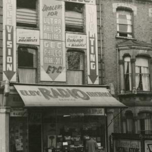 Radio store on Tottenham High Road from circa 1950