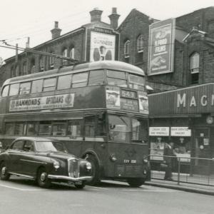 trolley bus on tottenham high road in 1961